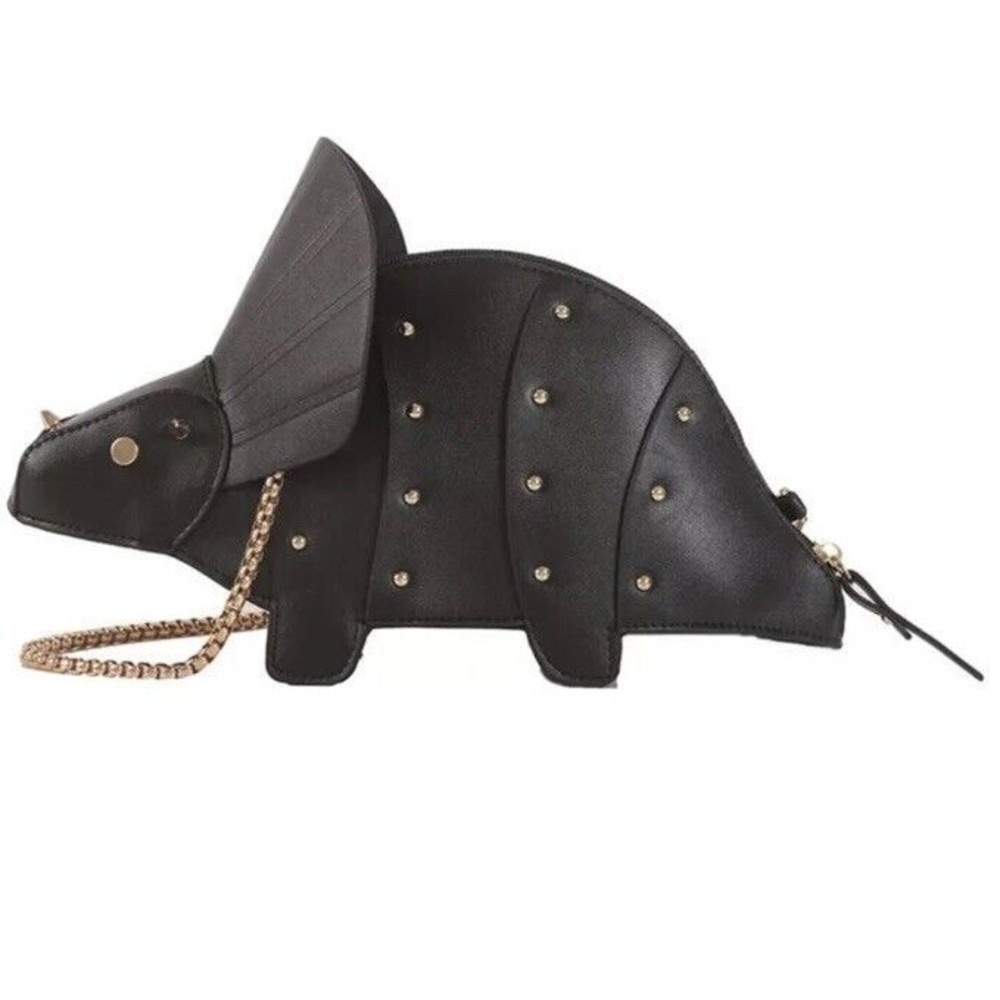 Cute Triceratops Mini Crossbody Bag for Women Purse Dinosaur Shoulder Handbag